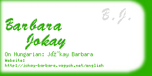 barbara jokay business card